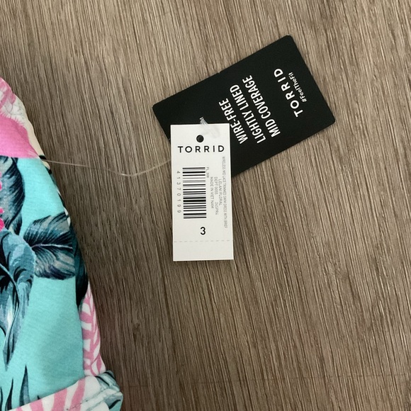 TORRID NWT Swim dress 3X Lelani floral lace trimmed plus size bathing suit - Picture 8 of 8